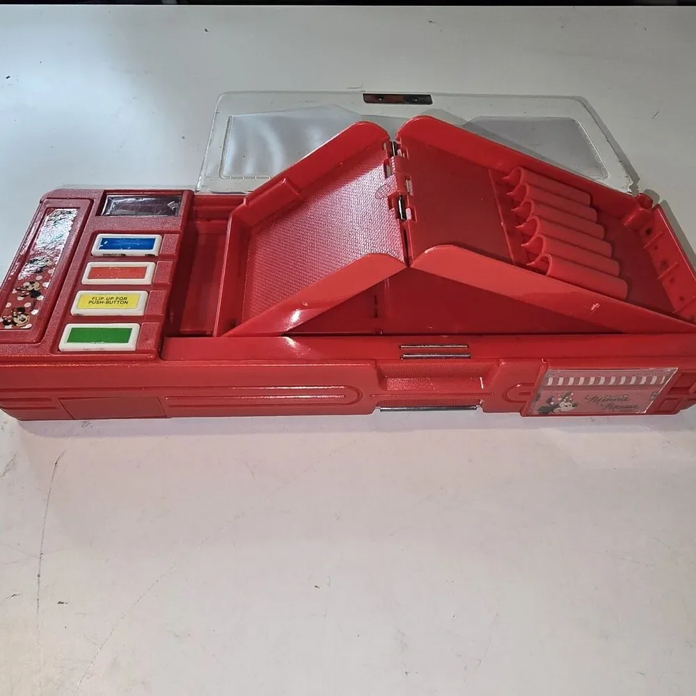 Vintage 90’s Mini Mouse Double Sided Pencil Case With Sharpener